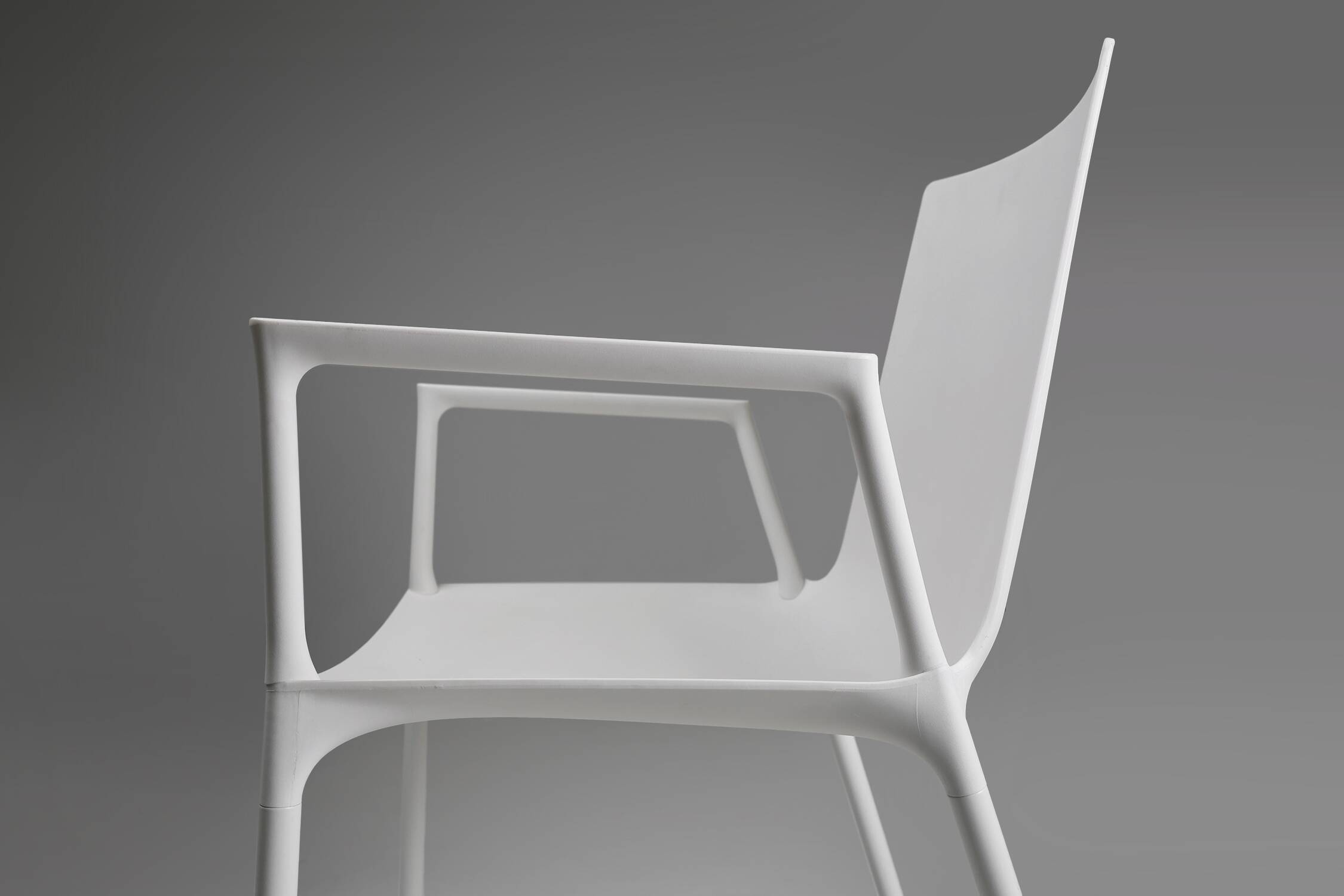 21th Century white design chair with armrests, Belgium