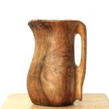 Sculptural wooden pitcher, 60s