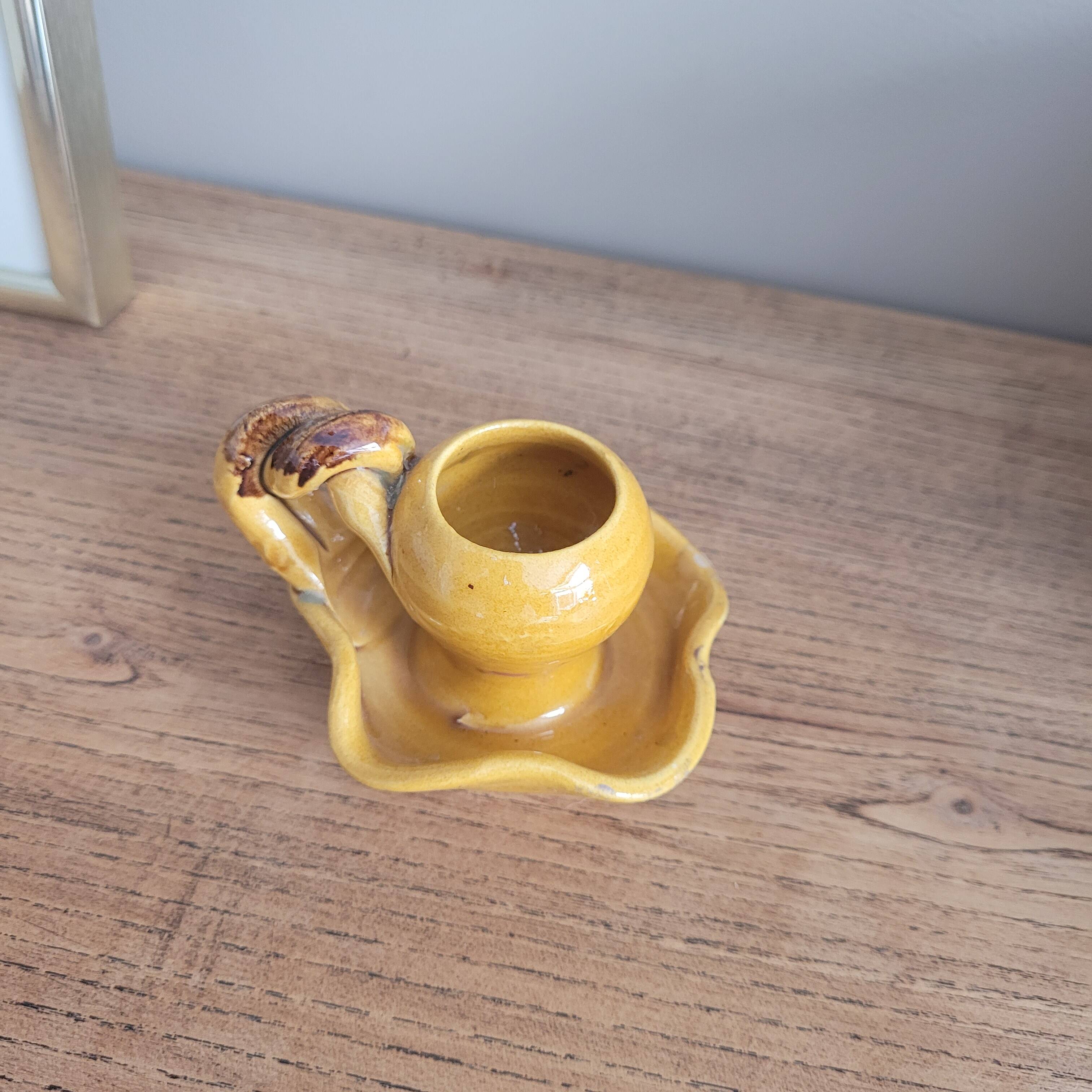 La Redoute x Selency ceramic candle holder 21 yellow