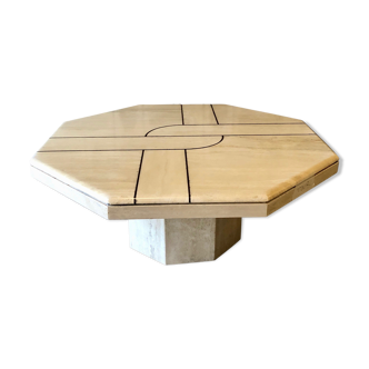 Travertine coffee table