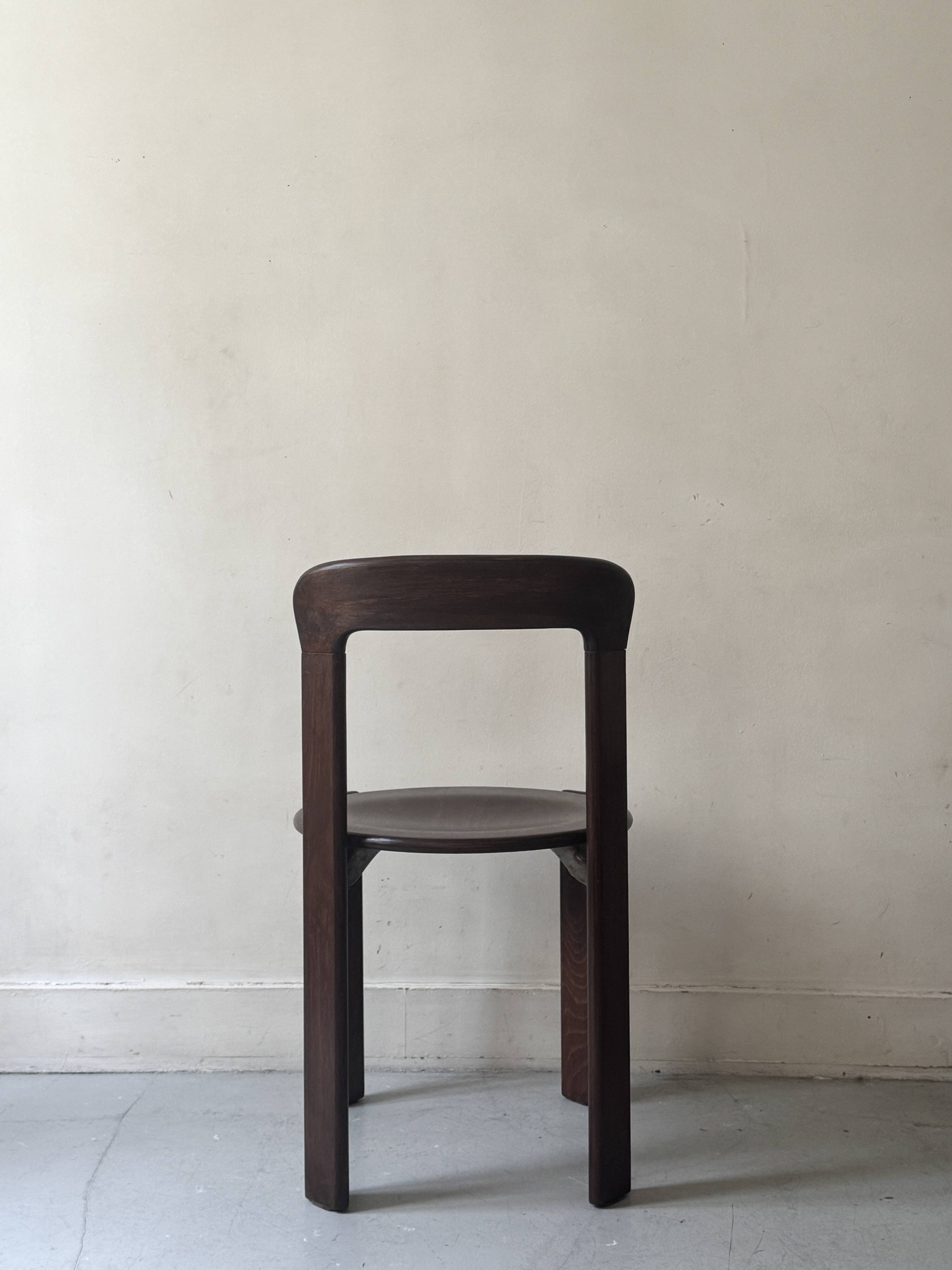 Chaise en bois d'hetre 3300 par Bruno Rey, design Suisse 1970