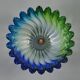 Vintage 1980s Walther Glas 'Solaris' Art Glass Swirl Bowl.