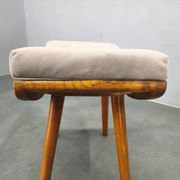 Mid Century Solid Maple Footstools with Curved Frames, 1960s