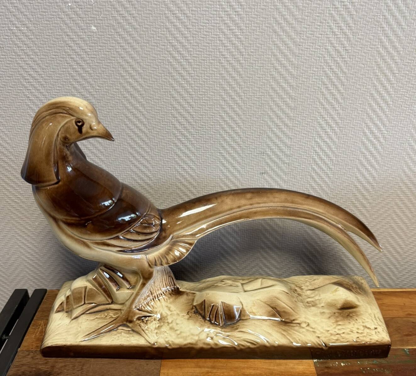 Charles Lemanceau: Art Deco ceramic pheasant