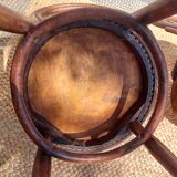 4 curved wooden bistro chairs