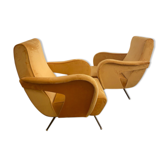 Pair of Italian Mid-Century Armchairs