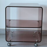 Vintage plexiglass bedside table