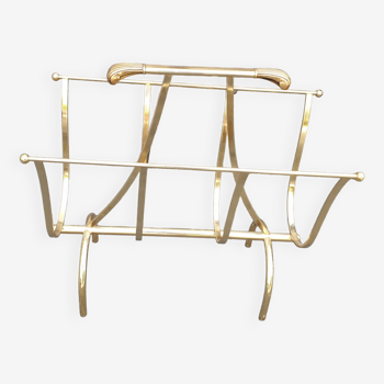 Seventies magazine holder welded brass