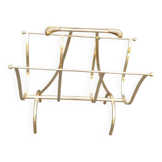 Seventies magazine holder welded brass