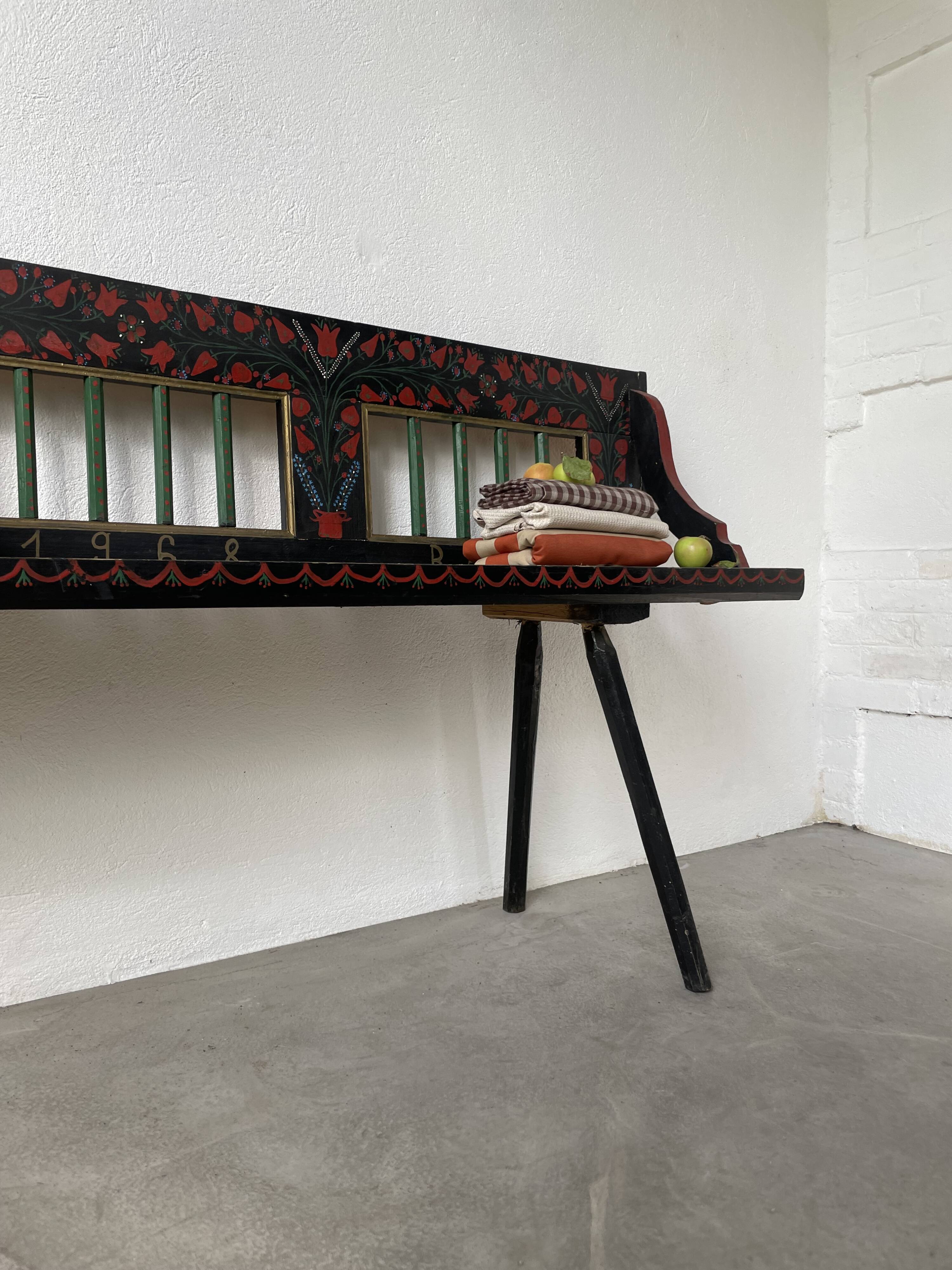 Moldavian bench 1968 polychrome