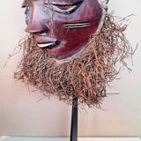 “mbuya” mask, pende, democratic republic of congo. wood, pigments,