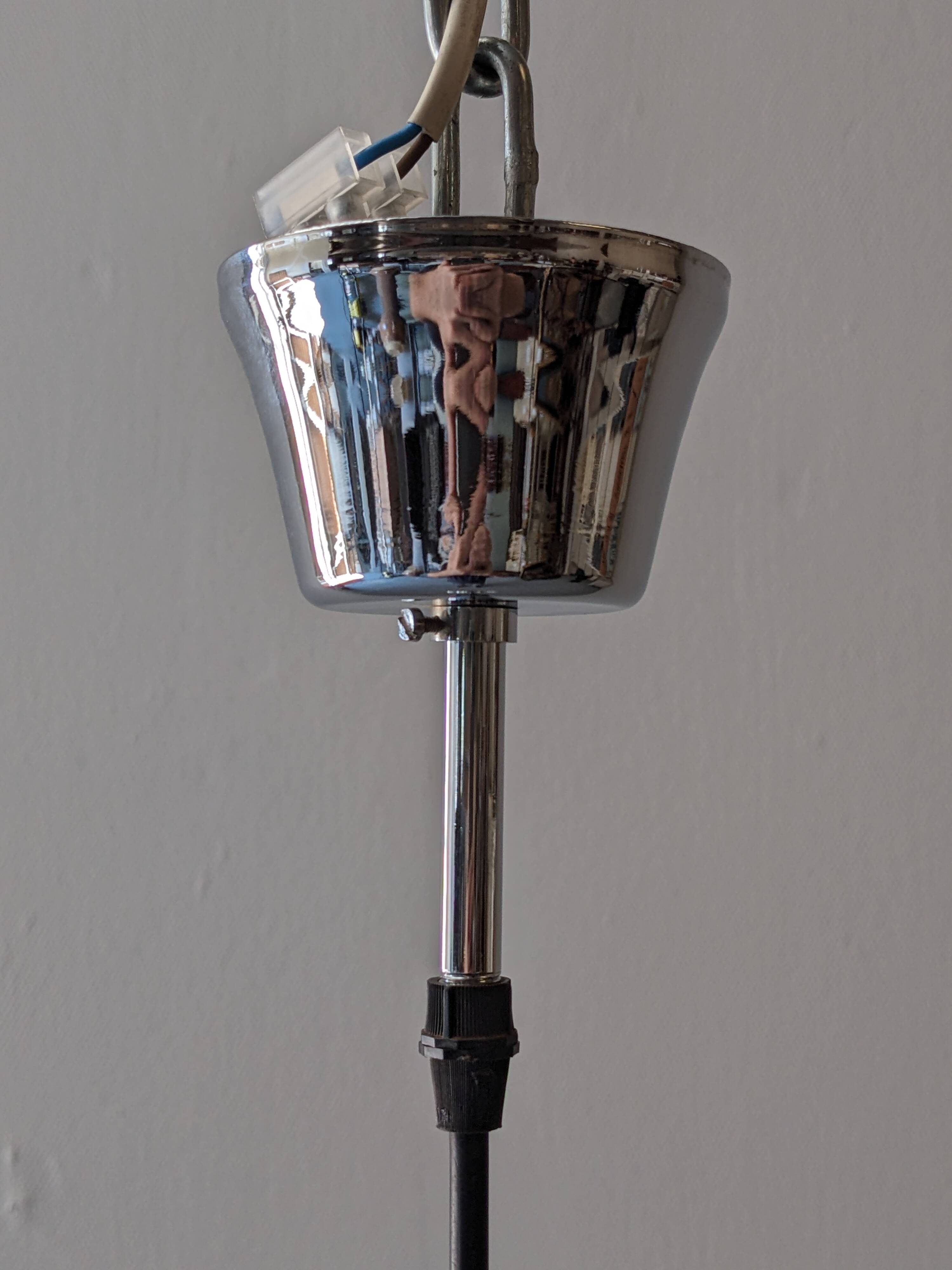 Glass ball pendant light by See Delmas, France circa 1970