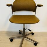 Vintage Mustard Office Chair by Kovona K-107 from Czechoslovakia 1970’s