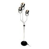 Vintage chromed floor lamp with three adjustable lights spots, Reggiani 1960s