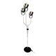 Vintage chromed floor lamp with three adjustable lights spots, Reggiani 1960s