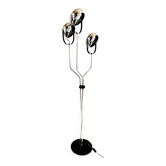 Vintage chromed floor lamp with three adjustable lights spots, Reggiani 1960s