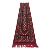 Hand-woven margoum hallway rug in natural wool