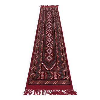 Tapis couloir margoum tissé mains en laine naturelle