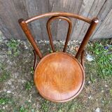 Chaise ancienne bistrot Khon n°18 bois + assise thermoformée vintage