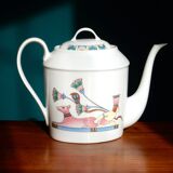 Limoges coffee maker inspired by ancient Egypt in the style of the 80s