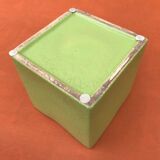 Neon-Green Crackled Effect Ceramic Planter / Decorative Pot