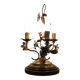 Vintage Florentine lamp Rivolta Paralumi Milano in gold and silver metal