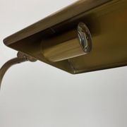 Lampe de table cubique moderniste en laiton et métal par Florian Schulz, Allemagne, années 1970