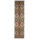 Vintage Turkish Handmade Wool Cotton Brown Kilim Runner 103x424