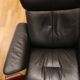 Canapé 2 places stressless modèle pegasus en cuir noir