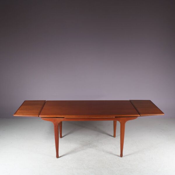 Table à manger extensible en teck des années 1960 par TV Meubles Paris, France