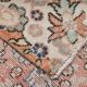 Faded Salmon Vintage Large Antique Rug For Living Room, 261x350 Cm