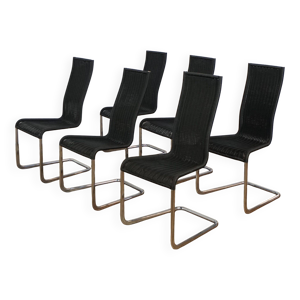 Ensemble de 6 chaises - rotin