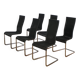 Set of 6 cane and chrome dining chairs by Axel Bruchhäuser for Tecta