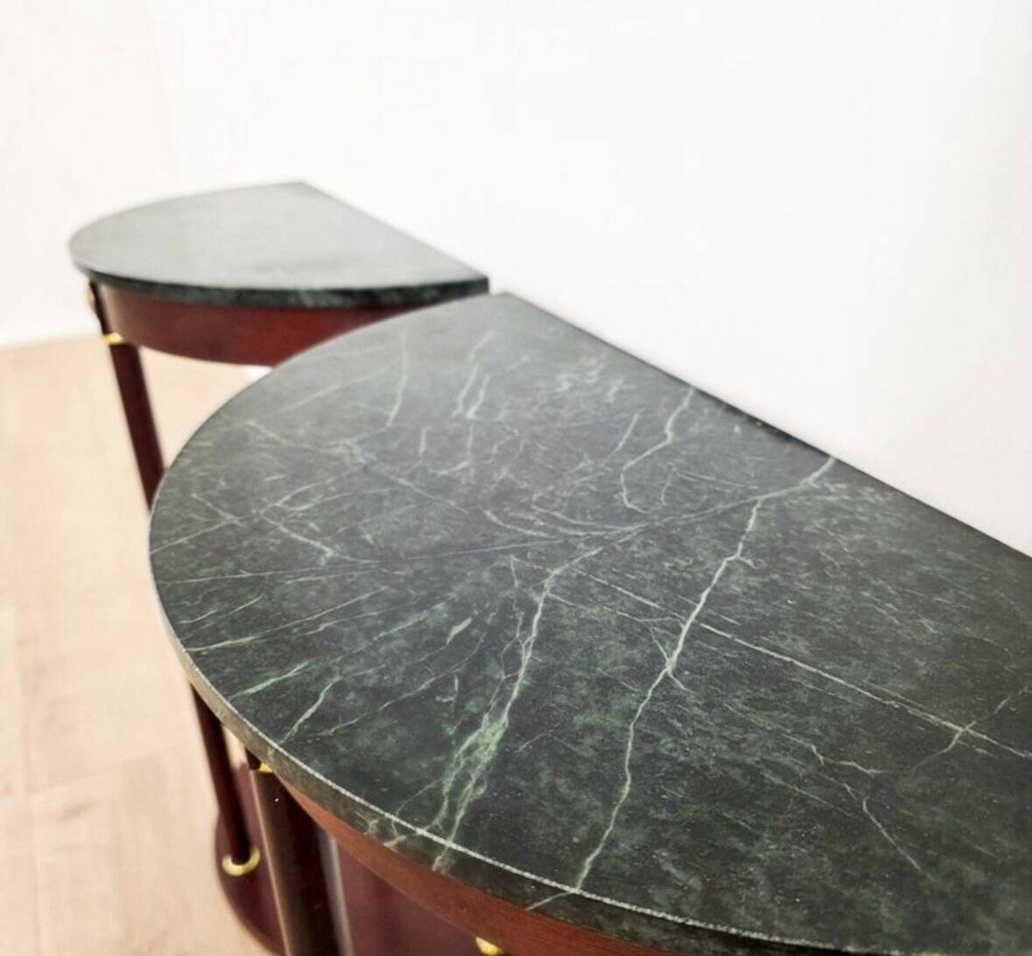 Pair of Empire half-moon pedestals