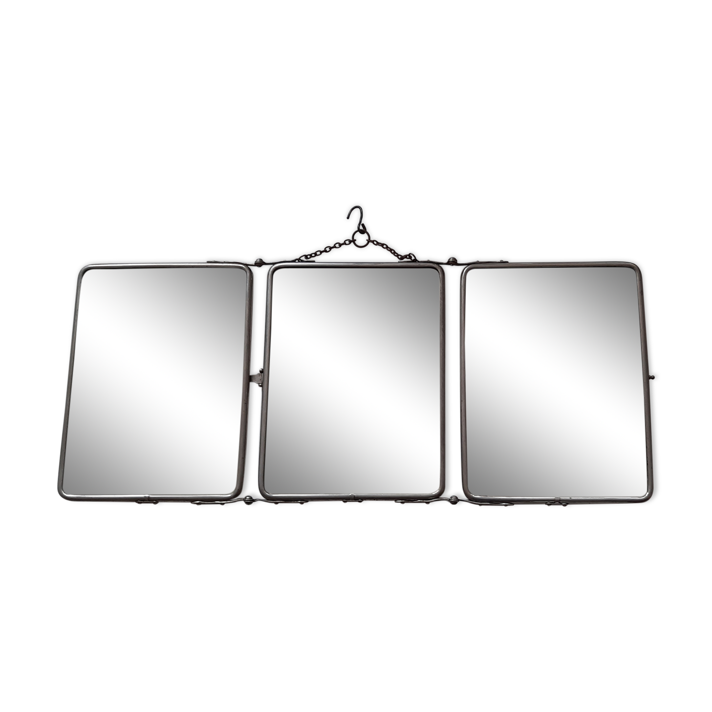 Ancient tryptic barber mirror