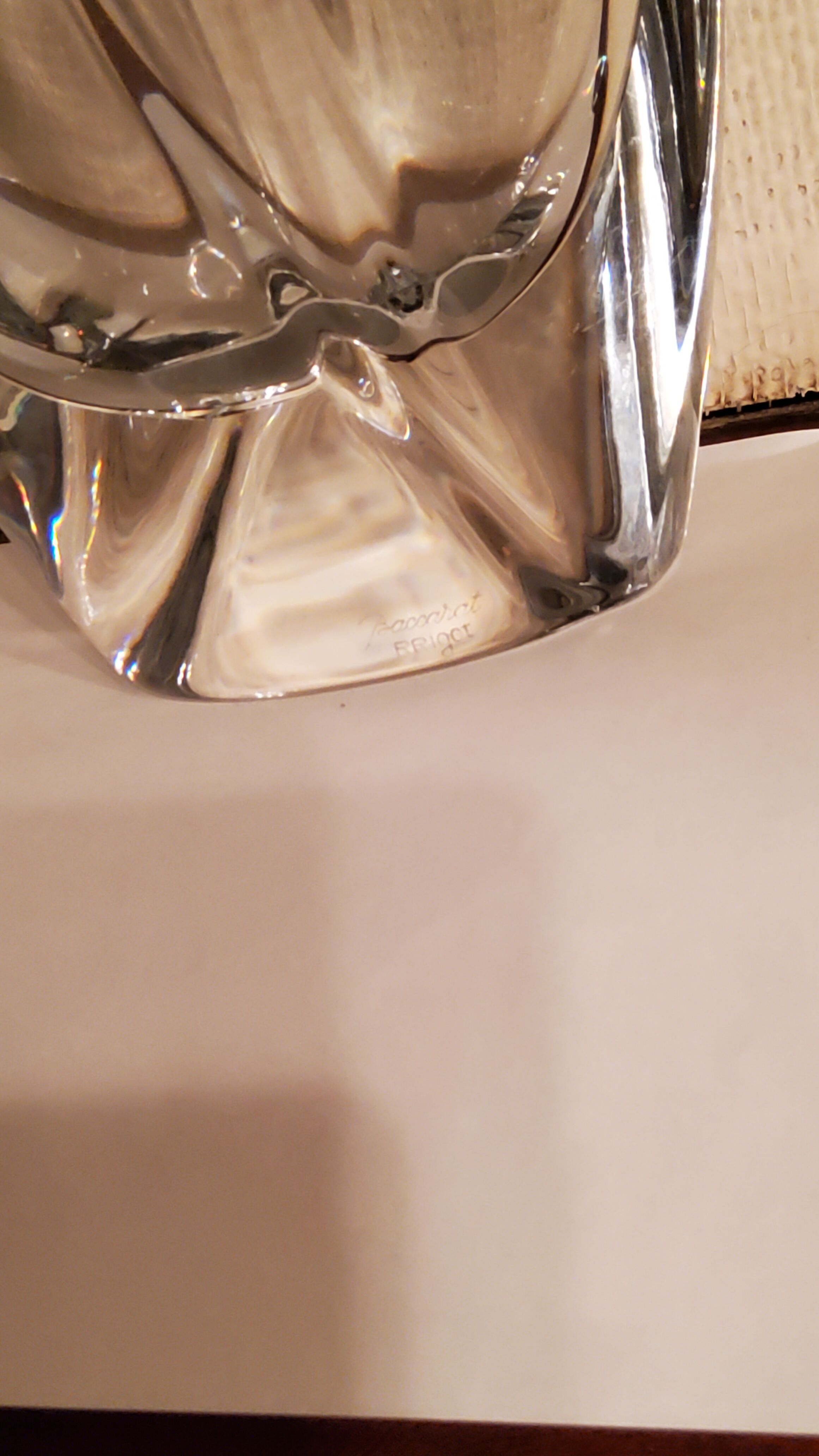 Baccarat vase signed Robert Rigot model Giverny 28cm