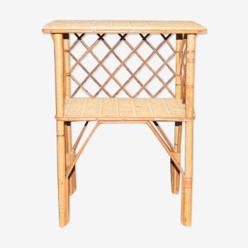 Bamboo bedside - rattan 60's