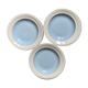 Lot de 3 assiettes rayées bleues villeroy & Boch