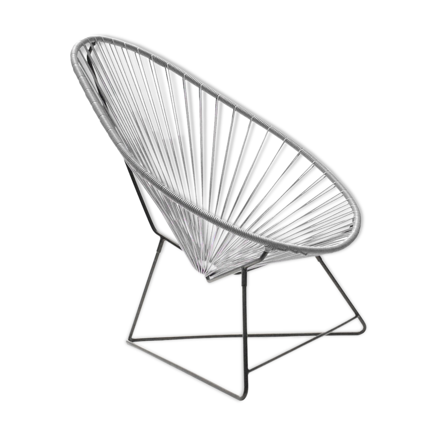 Fauteuil acapulco original gris marque boqa