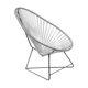 Fauteuil acapulco original gris marque boqa