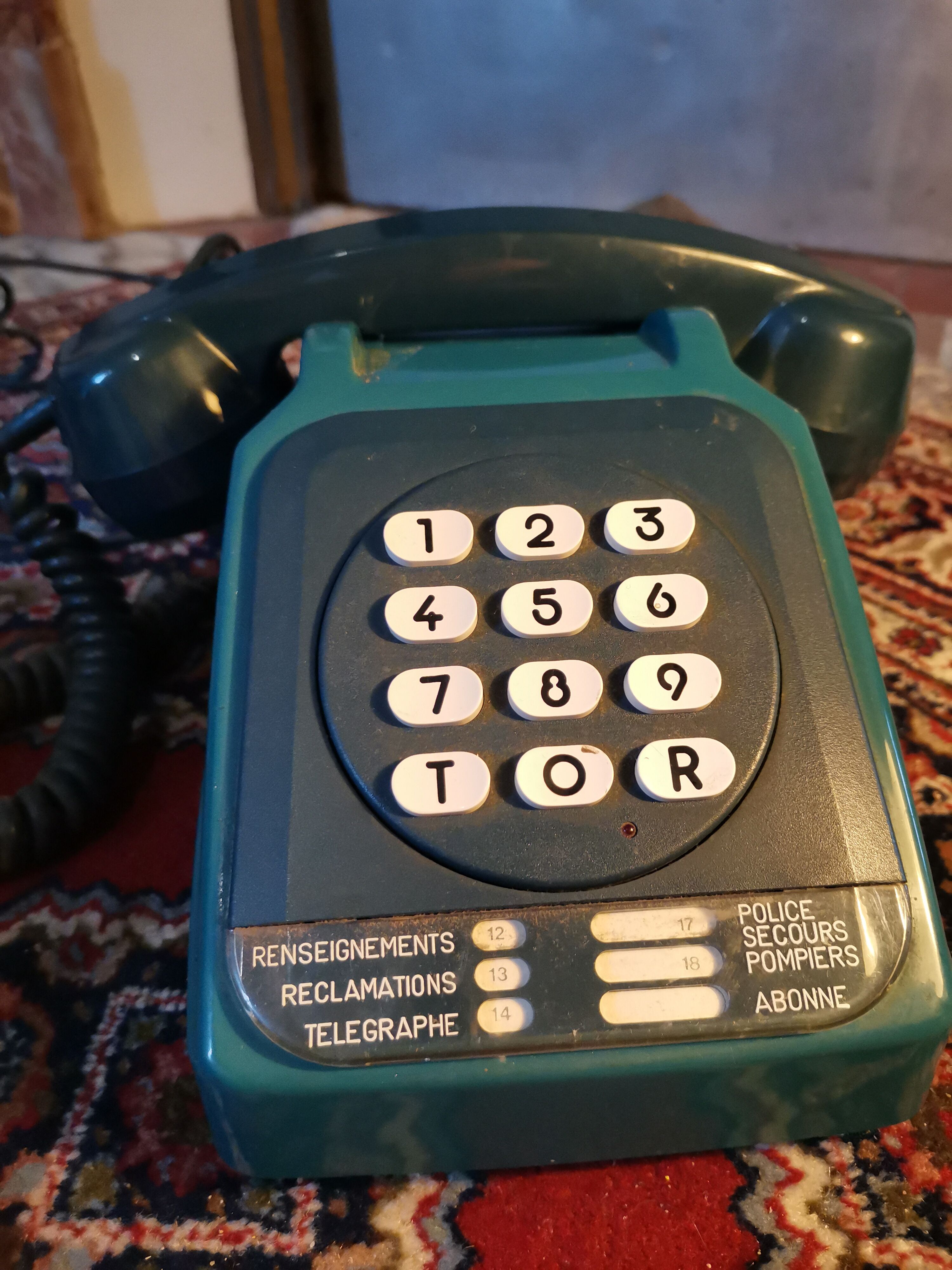 Vintage blue phone