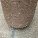 Brutalist German vase on a mid-century stand by Krösselbach Keramik, 1960s.