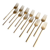 12 gilded bronze forks