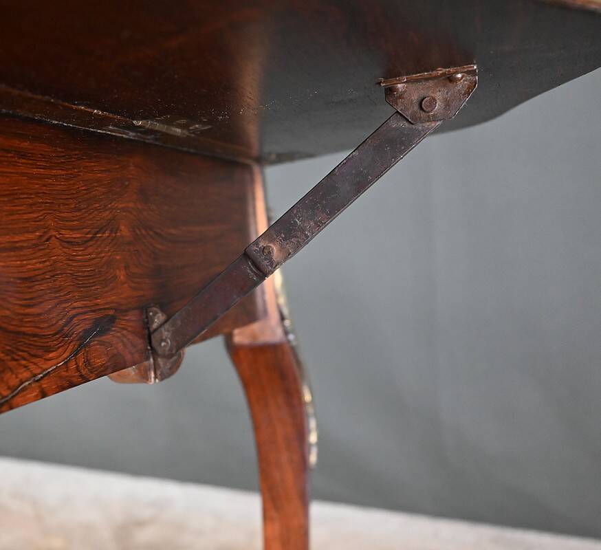 Small Folding Table in Mahogany, Napoléon III period – 2nd half of the 19th century