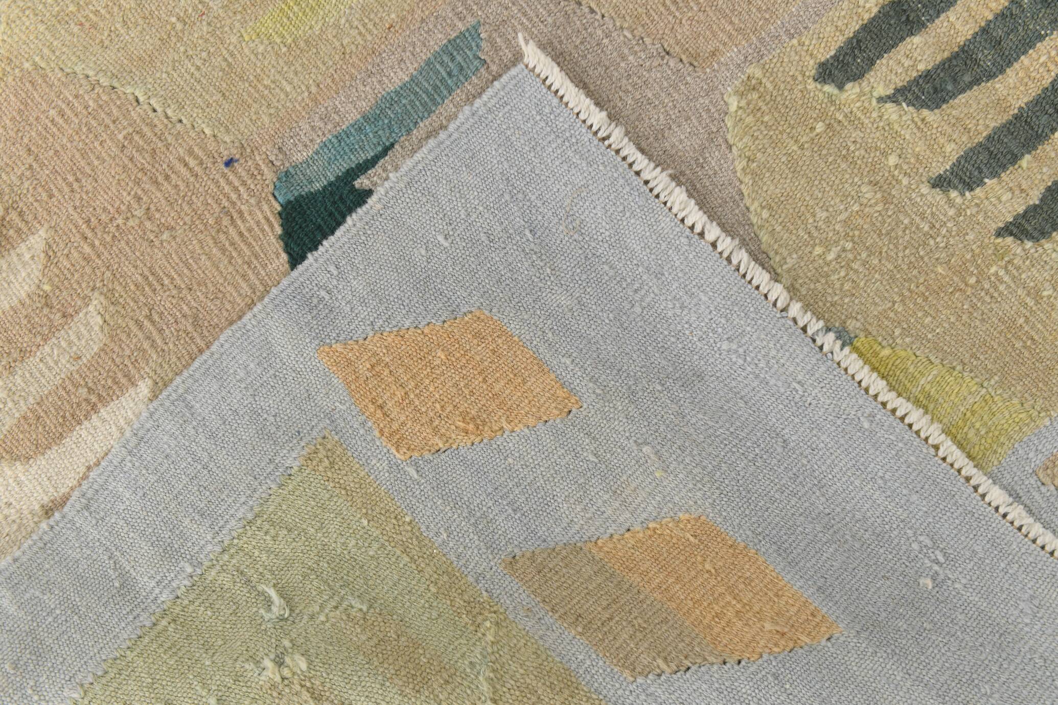 Geometric Multicolor Vintage Kilim Rug, 270x352Cm