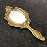 Brass hand mirror