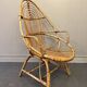 Fauteuil en rotin vintage