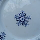 Large round ceramic dish Longwy model Rouen