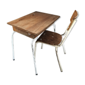 Bureau pliable et sa chaise vintage