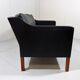 Black leather sofa by Børge Mogensen for Fredericia, Denmark